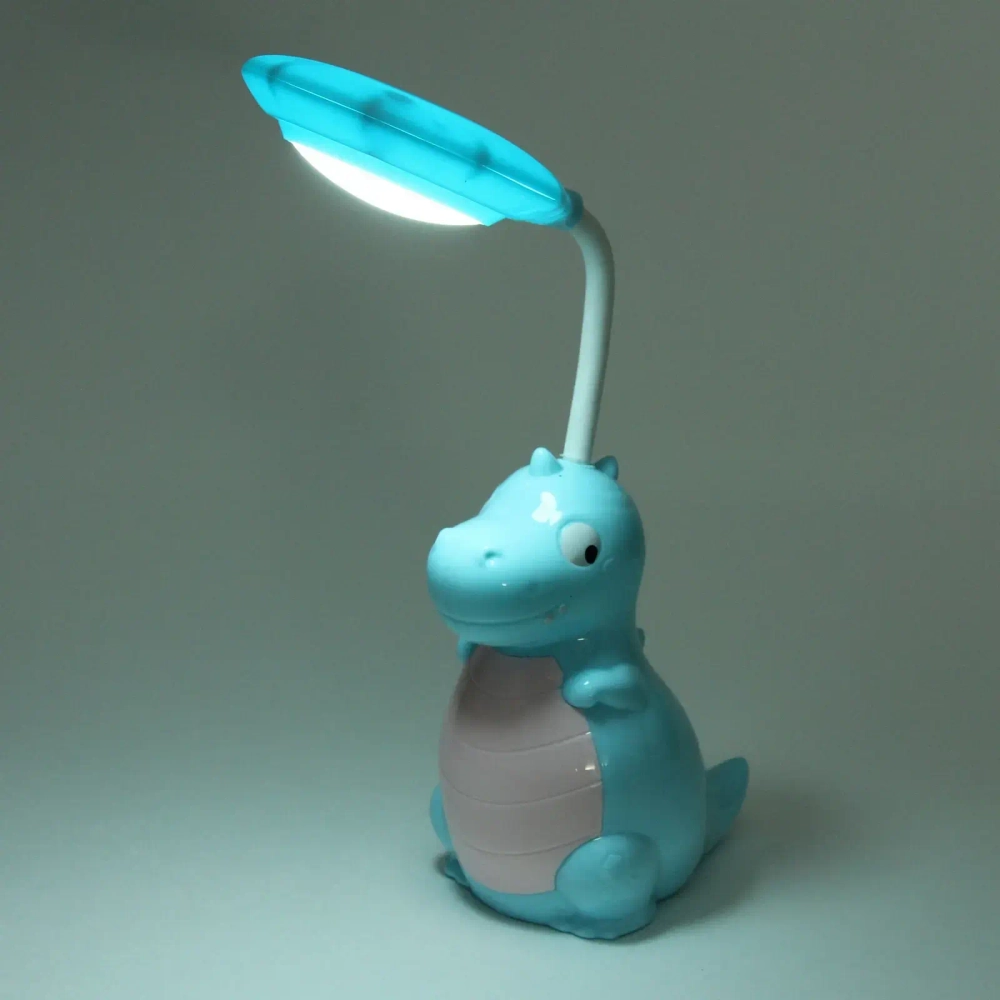 Настольная лампа «Sweet - Дино» 7*13*25 см LED, USB 1w 5v, Голубой/розовый