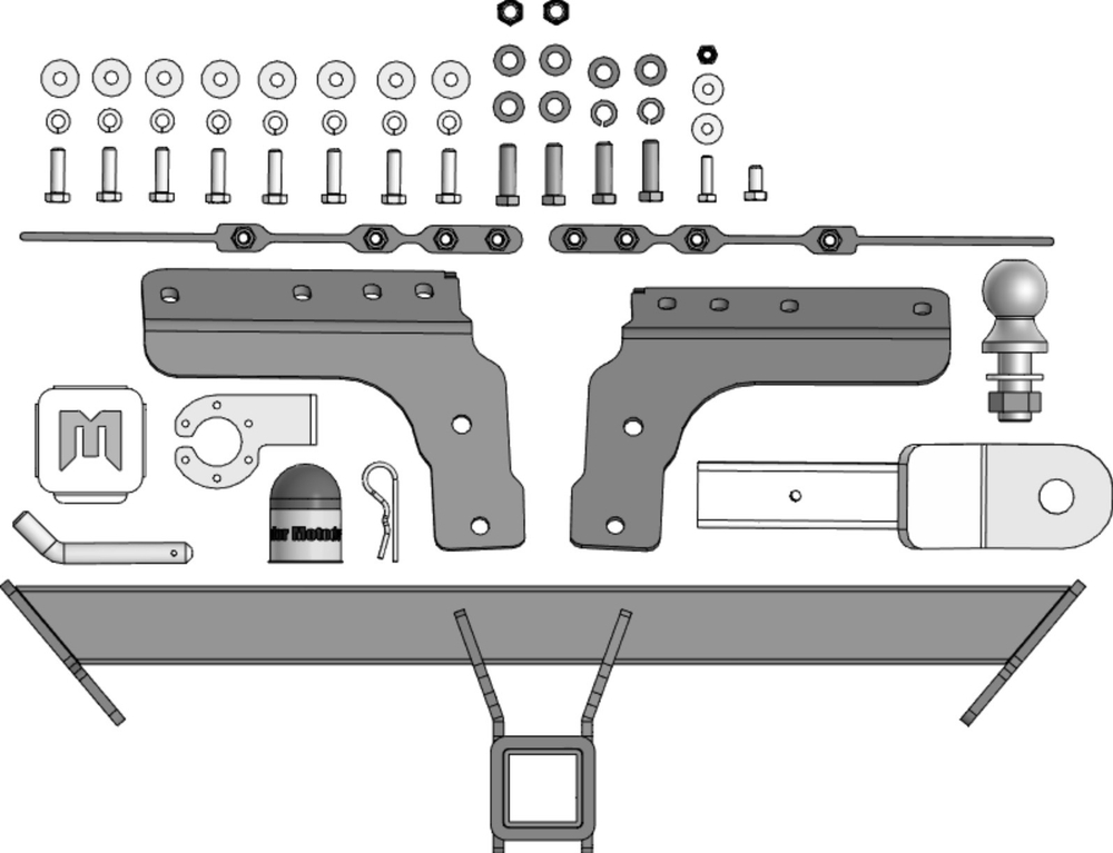 Фаркоп Motodor для Exeed RX с 2023 г. (оцинк. Шар) (паспорт и сертификат в комплекте)(без электрики) 99016-E