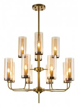 Люстра на штанге Indigo Balletto 13014/12R Brass