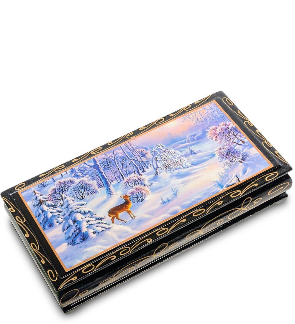 ШК-11/55-B Шкатулка-купюрница в технике декупаж (8х17х4)