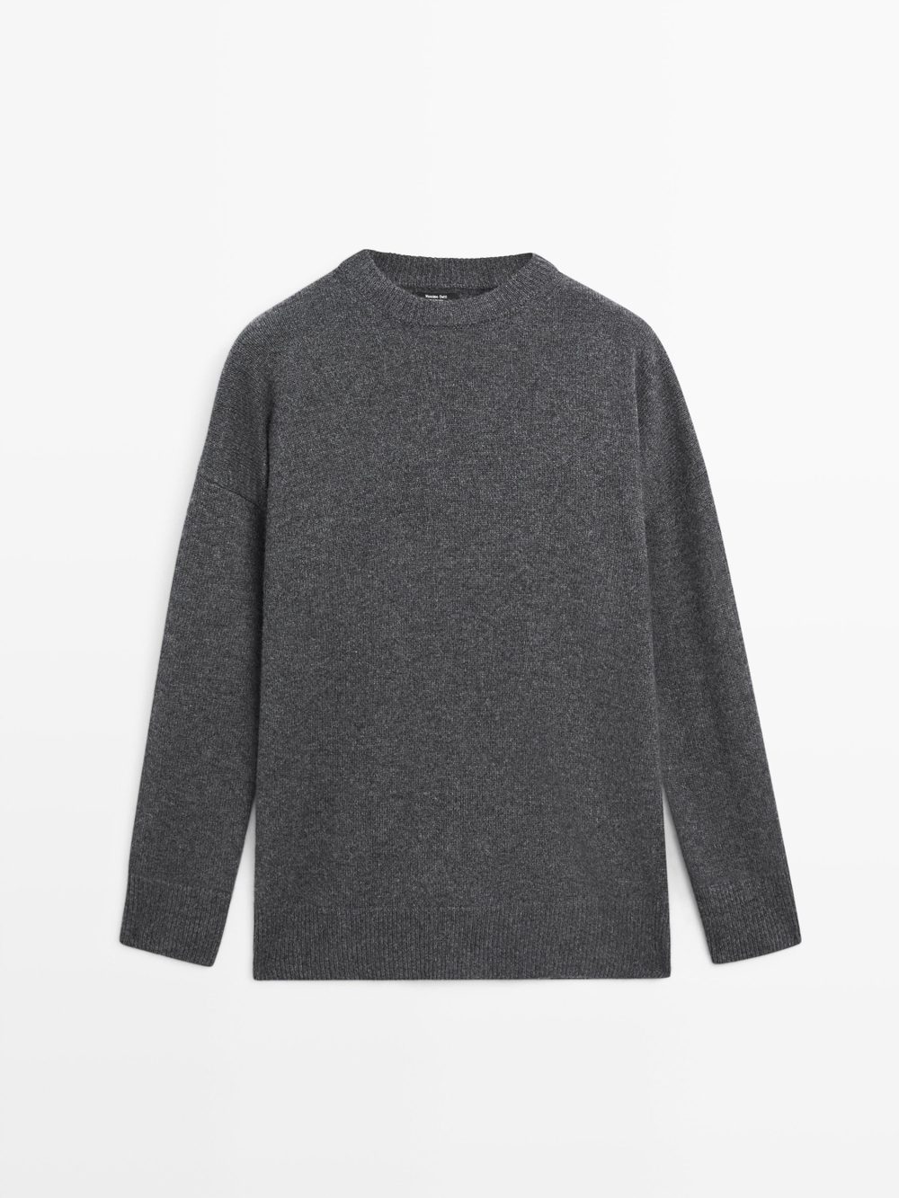 Massimo Dutti Свитер оверсайз из 100% кашемира, антрацитово-серый