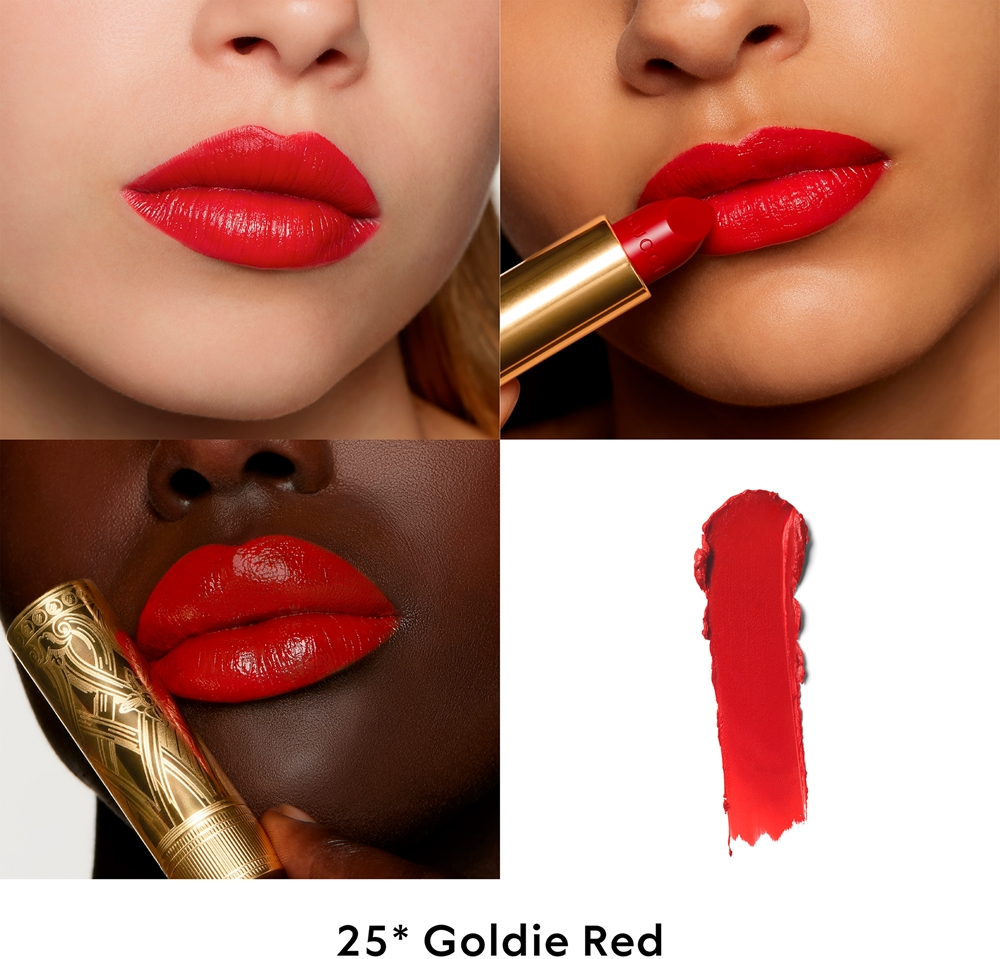 Gucci Gucci Beauty Rouge a Levres Satin Lipstick - Бархатная помада оттенок 25 Goldie Red, 3 g
