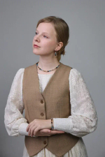 Колье кубики Swarovski микс: голубой, черный, телесный, молочный, гематит, оттенок золото