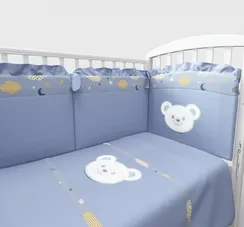 Набор в кровать для новорожденных Lollycottons Deni, Голубой