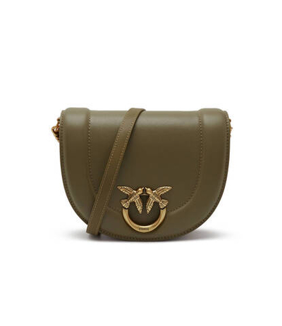 Кожаная сумка через плечо ROUND CLICK MINI VITELLO MORBI Pinko - зеленый(101969 A0QO)