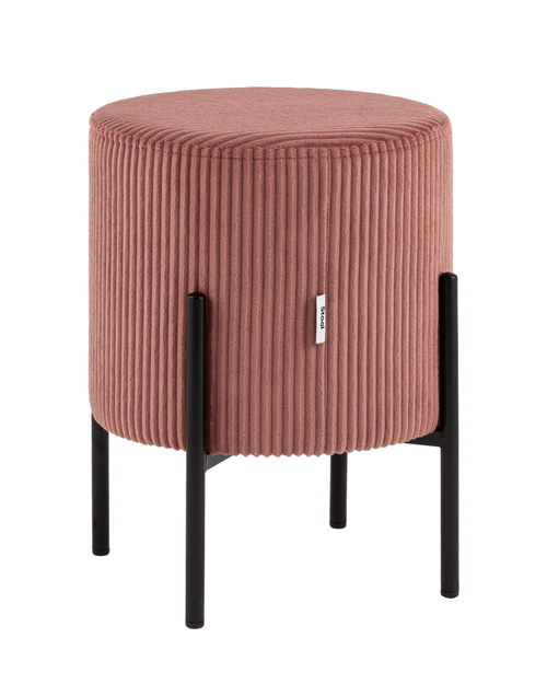 Пуф Кейси велюр рельефный коралловый