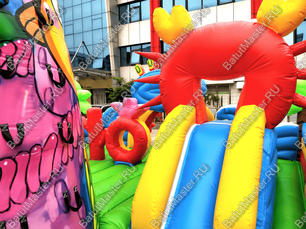 Коммерческий надувной батут "На морском дне" 16*8*8 м