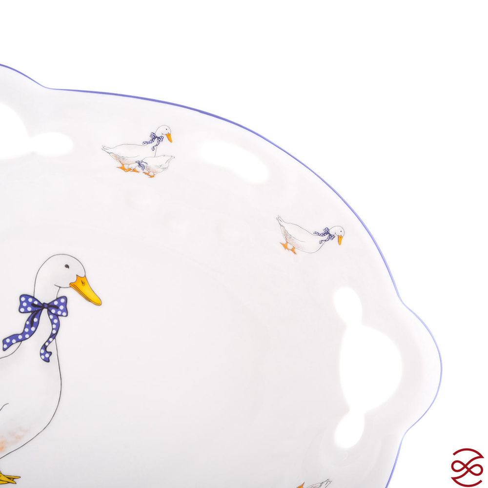 Блюдо овальное Queen's Crown Гуси 37 см