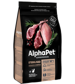 AlphaPet Superpremium Sterilised для кошек Ягненок с индейкой 400гр.