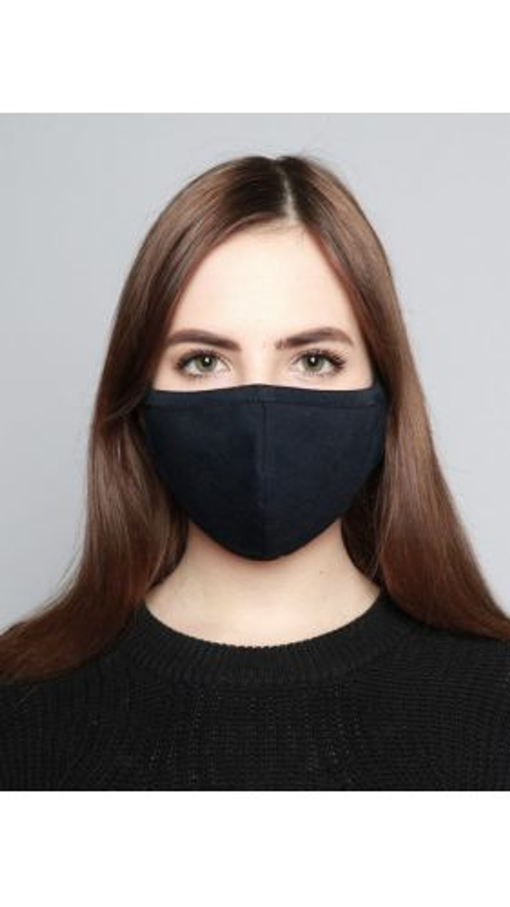 Маски упаковка 3шт, индивидуальной защиты "черная"