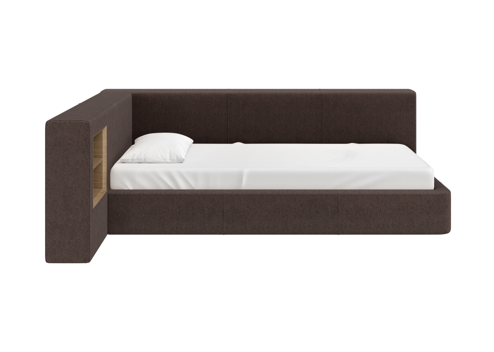 Диван-кровать Cube c нишей M (шоколад, твид)