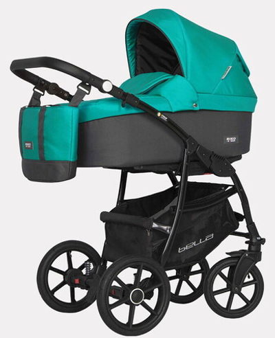 Детская коляска Riko Basic Bella 3 в 1 03 серый-малахит