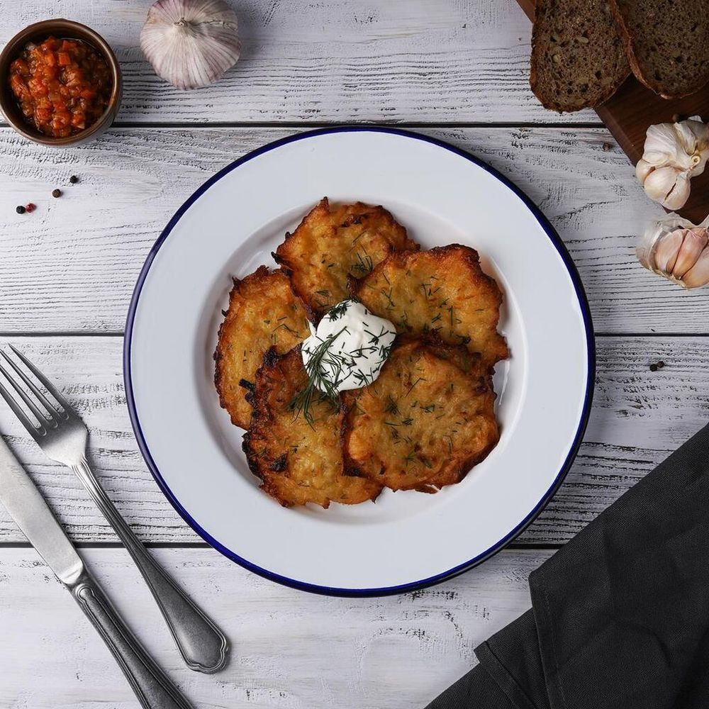 Тарелка d 25 см h2,3 см Blue Rim эмалированая сталь SUNNEX [1]