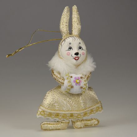 Ёлочная игрушка Крольчиха с муфтой