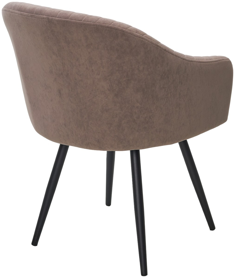 Стул М-City DISAUR Авиор (Avior) поворотный на поворотный на 360 градусов, B5 Капучино, Велюр, Черный каркас