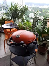 Портативный газовый гриль O-Grill 900MT bicolor black-cream + адаптер А, 1 горелка