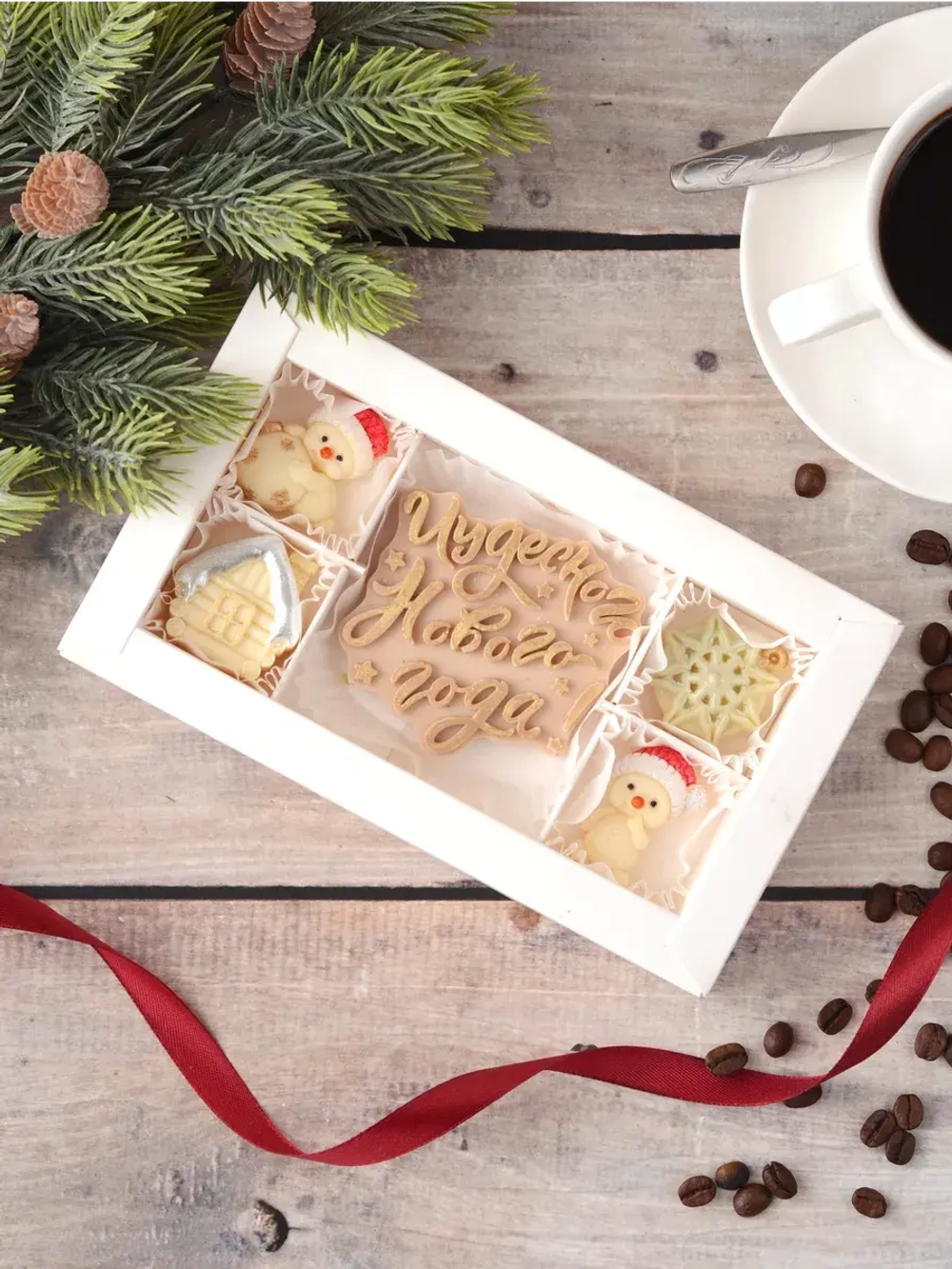 Набор шоколадный "Чудесного Нового Года" со снеговиком #1
