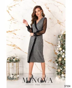 Платье 2155-серебро Minova