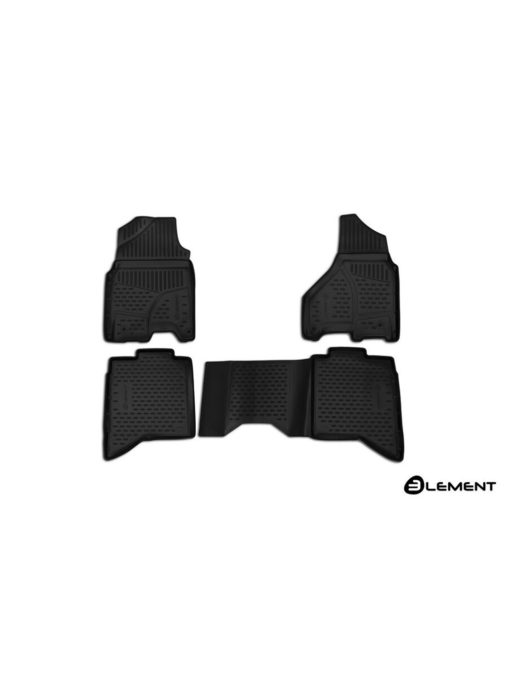 Коврики в салон для DODGE Ram, 2017-2018, Crewcab, (USA), 4 шт. (полиуретан) ELEMENT3D1308210