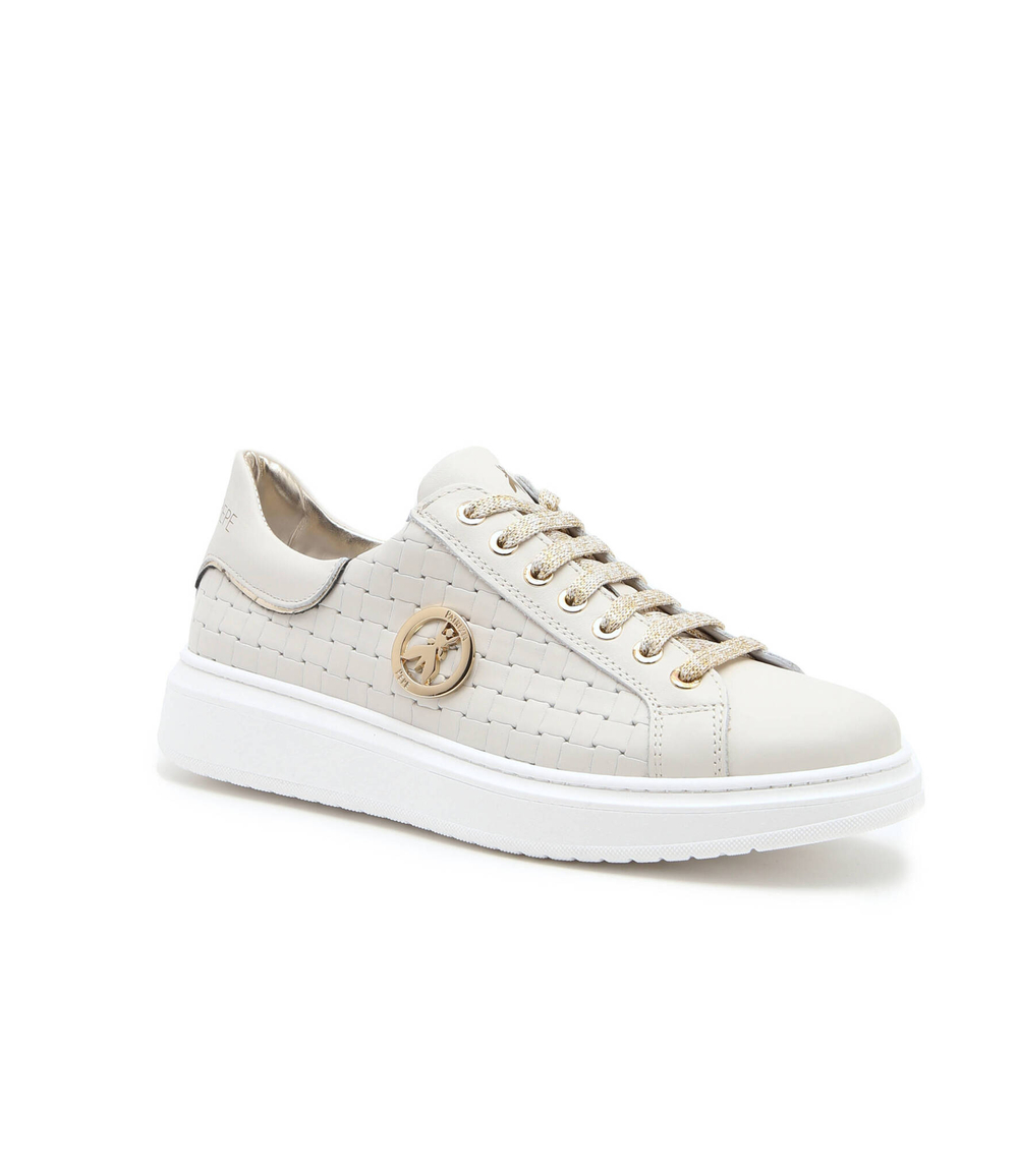 Кожаные кроссовки Patrizia Pepe - кремовый(PPJ103)