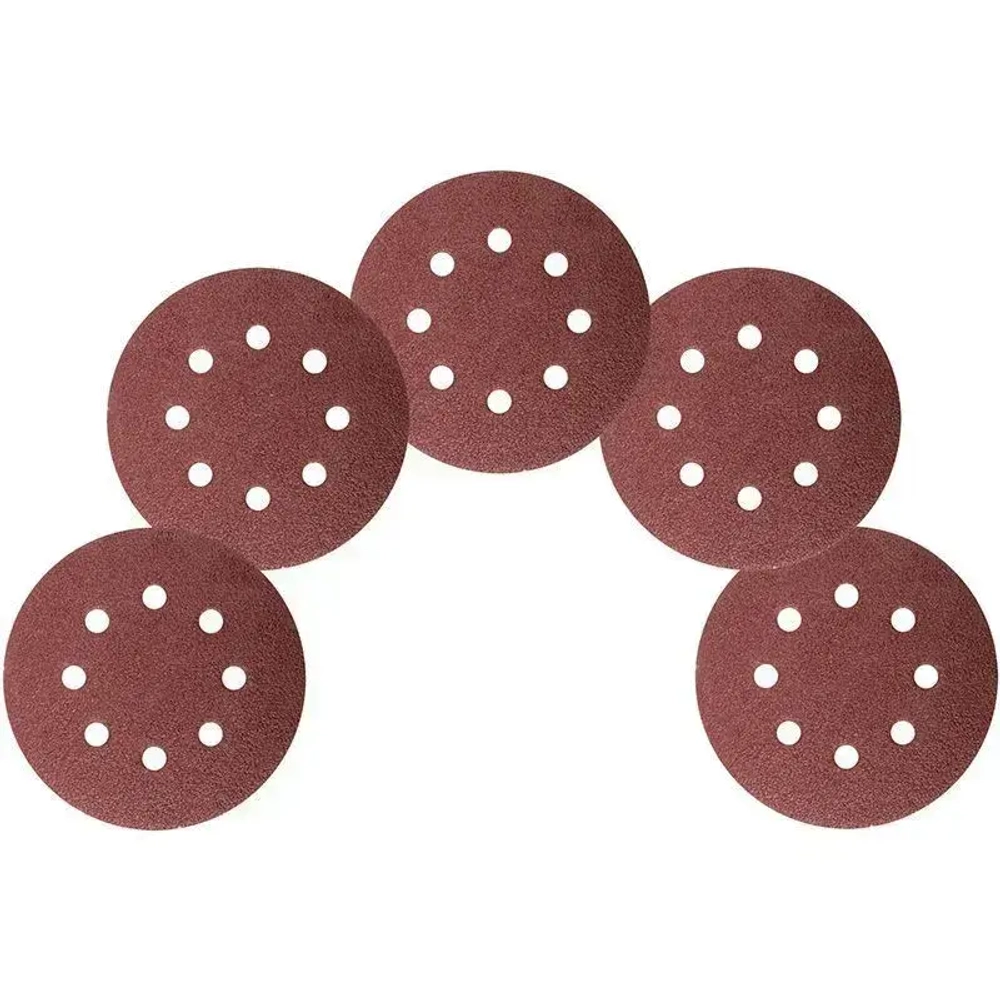 Шлифовальный круг 125мм на липучке Р60/ 10шт/ 8 отверстий