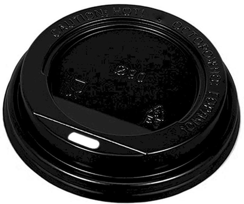 Крышка д/бумажного стакана d-90 (1200шт) Черная (Атлас)