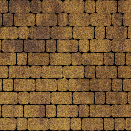 Тротуарная плитка Арена - Листопад гранит Янтарь, комплект из 2 видов плит