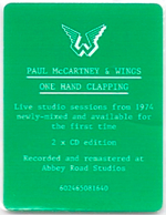 Paul McCartney & Wings / One Hand Clapping (2CD)