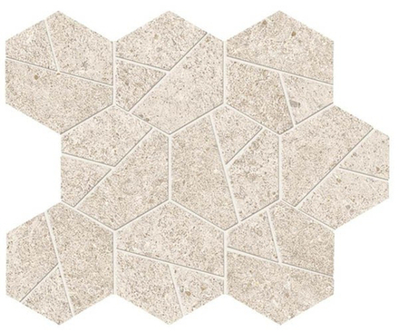 Мозаика Boost Stone White Mosaico Hex