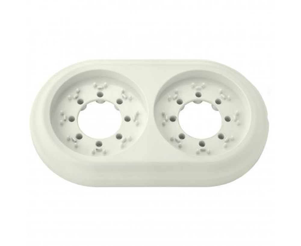 Ретро рамка 2 поста, пластик, бежевый, Bylectrica