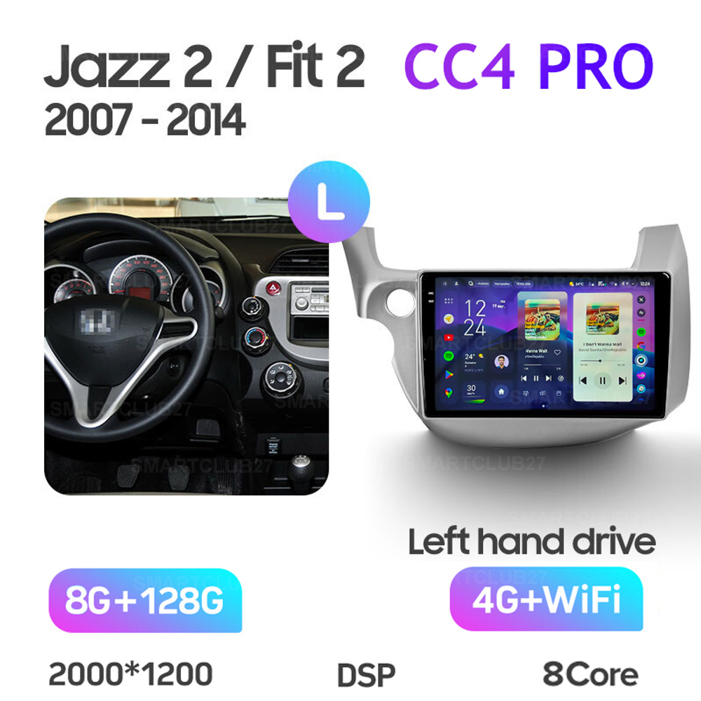 Teyes CC4 Pro 10,2" для Honda Jazz 2 2008-2014