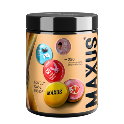 Презервативы MAXUS 2000 Amazing Dots №15 с железным кейсом, точечные, 15 шт