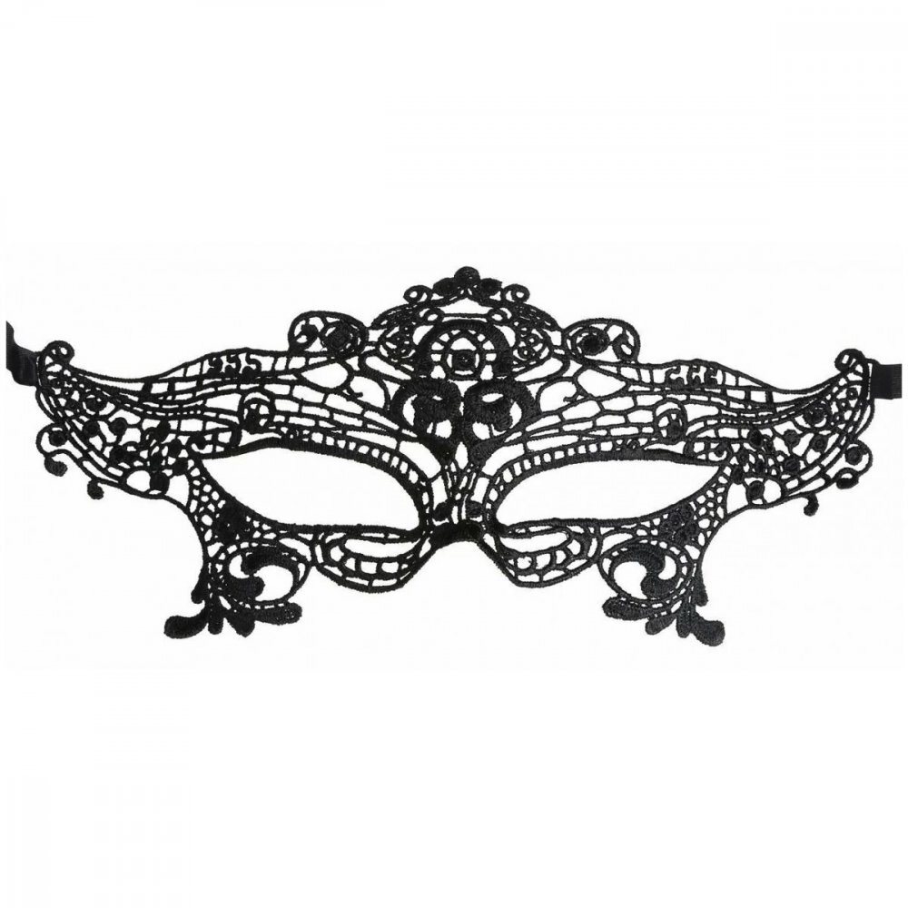 Маска кружевная Психея черная