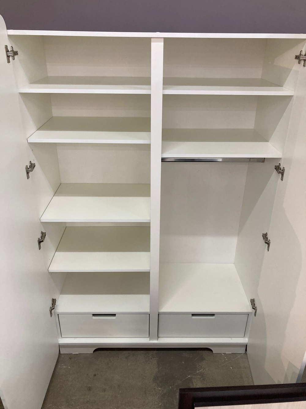 Шкаф 2-х дверный 1200 МДФ белый/белый