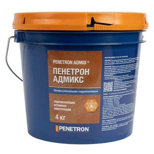 Гидроизоляция проникающая Пенетрон Адмикс для бетона 4 кг