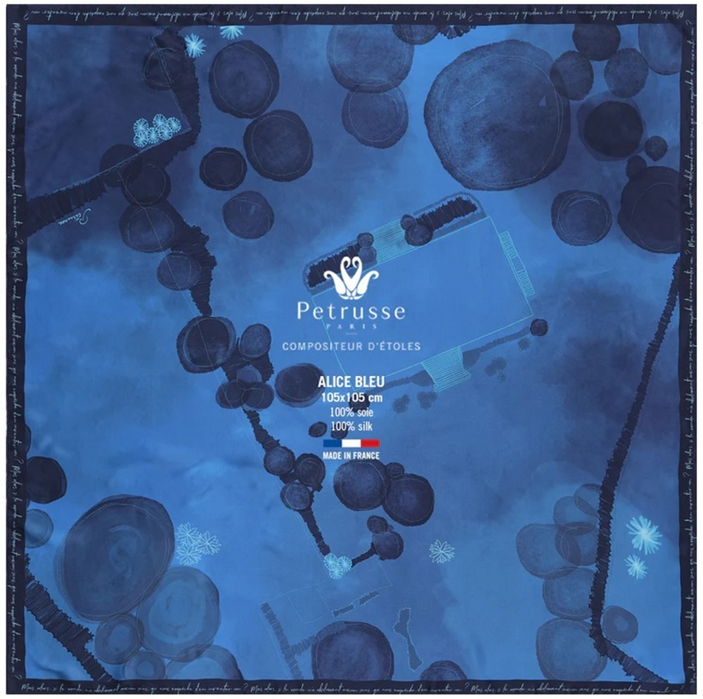 Платок 105х105 Petrusse Alice Bleu