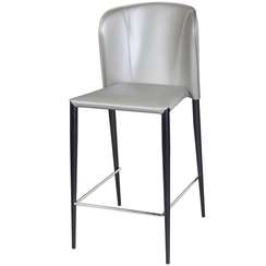 Полубарный стул Albert серо-коричневая кожа