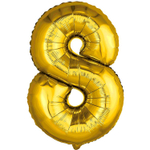 Шар фольгированный Цифра 8 81 см (Золотой)