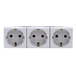 Тройная розетка Viva серая DKC