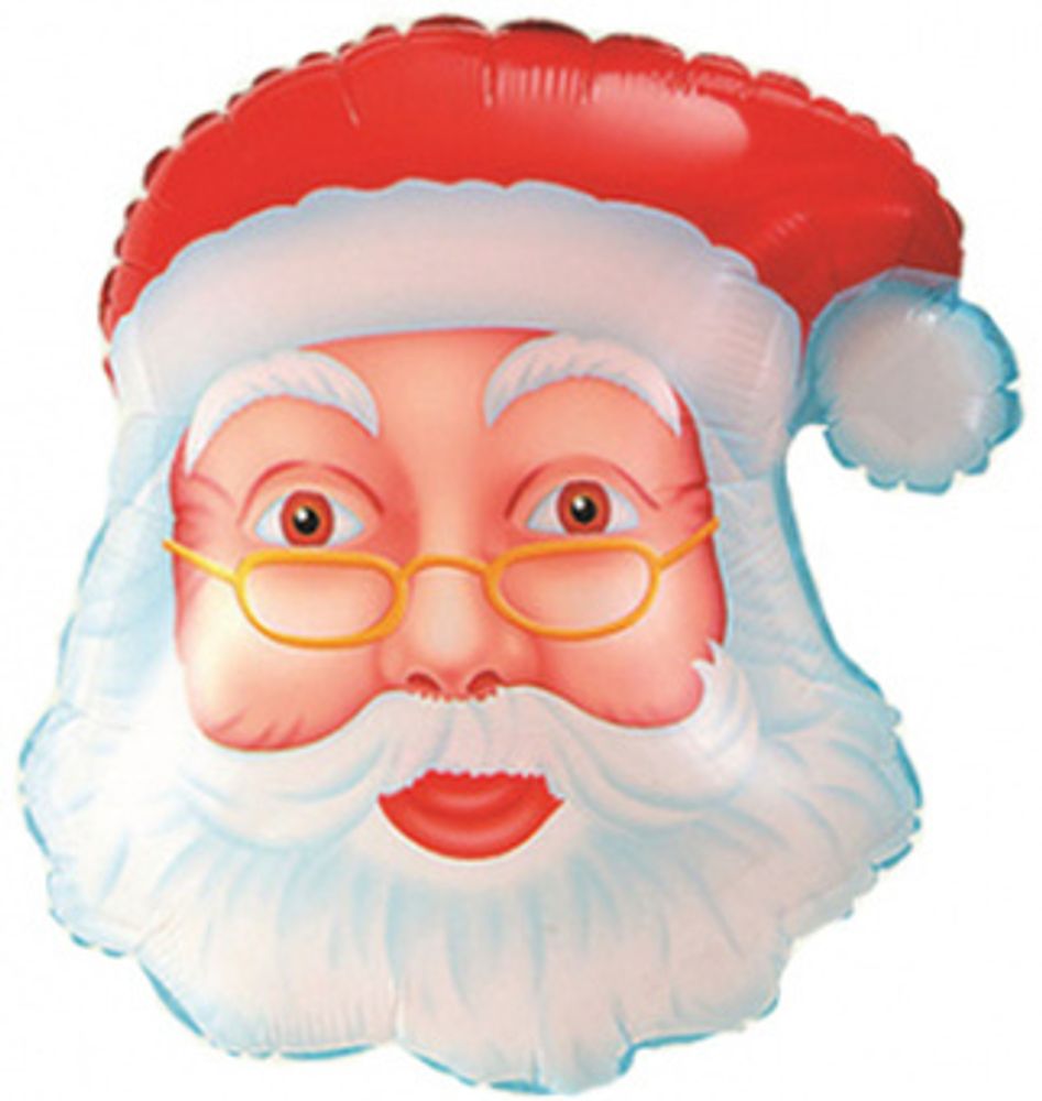 К Шар-фигура, фольга, НГ "Дед Мороз голова" (Falali), 19"/48 см (БГ-15)