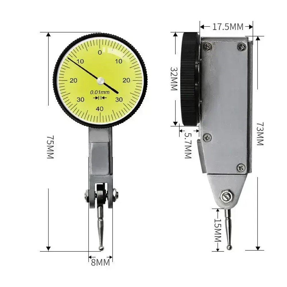 Индикатор Часового Типа Рычажный Dial Indicator 0.01 Мм
