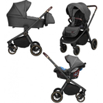 Коляска 3 в 1 Carrello Epica CRL-8511/1, Iron Grey / Черная рама (Темно-серый)