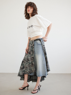 Юбка-килт Grunge, черно-зеленая