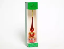 С2329/1 Елочная макушка Капель 25,5 см, красный, Ёлочка