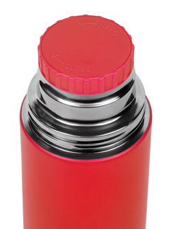 Термос Relaxika 101 (1 литр), красный (без лого)