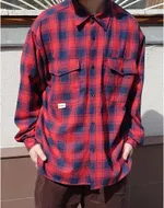 Рубашка "БИЧ"  красно-синяя