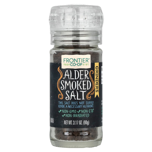 Frontier Co-op, Копченая соль из ольхи, мельница, 90 г (3,17 унции)