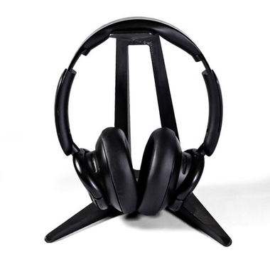 Подставка-держатель для накладных наушников, настольная, черная