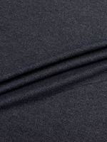 Трикотаж шерсть с хлопком в крупную черно-синюю елочку