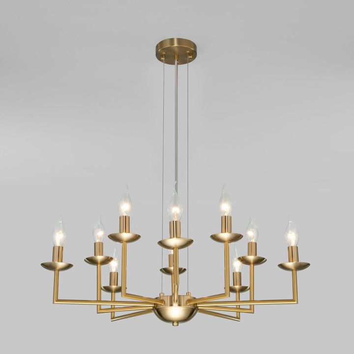 Подвесная люстра Eurosvet Cariso 60150/10 латунь